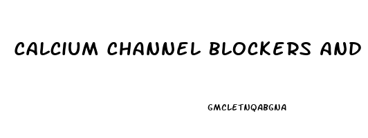 Calcium Channel Blockers And Impotence