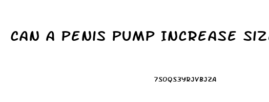 Can A Penis Pump Increase Size