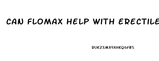 Can Flomax Help With Erectile Dysfunction