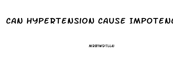 Can Hypertension Cause Impotence