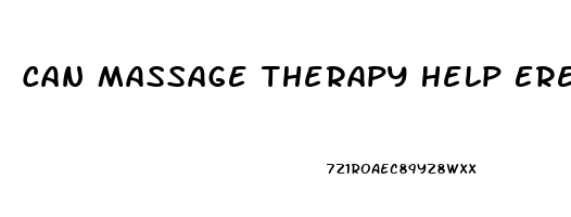 Can Massage Therapy Help Erectile Dysfunction