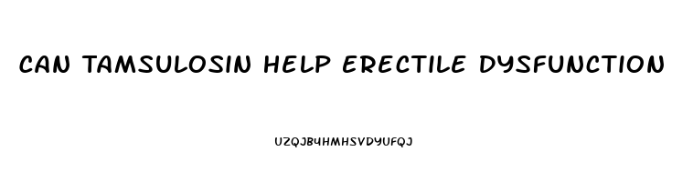 Can Tamsulosin Help Erectile Dysfunction