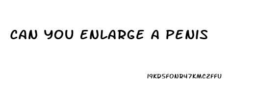 Can You Enlarge A Penis