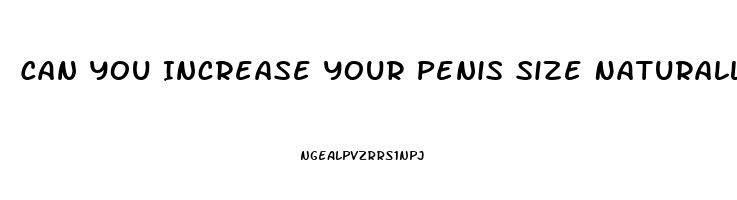 Can You Increase Your Penis Size Naturally