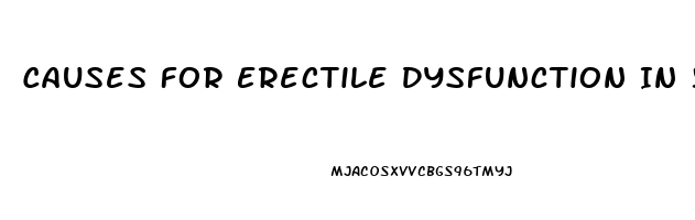 Causes For Erectile Dysfunction In 50s