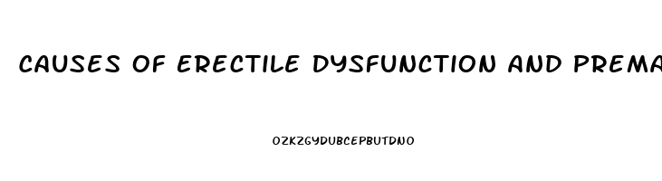 Causes Of Erectile Dysfunction And Premature Ejaculation