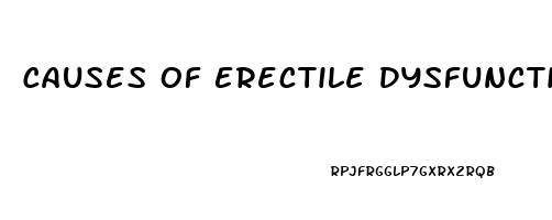 Causes Of Erectile Dysfunction In 30s