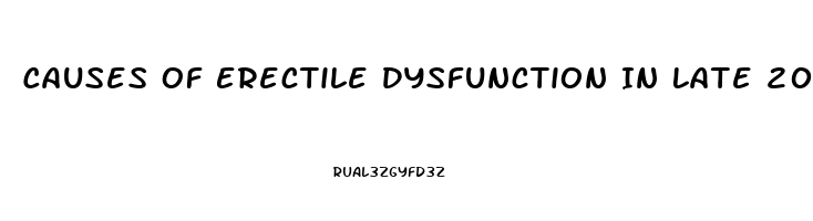 Causes Of Erectile Dysfunction In Late 20s