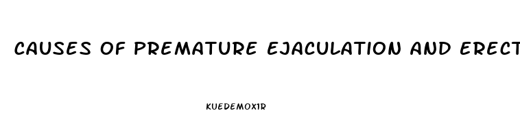 Causes Of Premature Ejaculation And Erectile Dysfunction