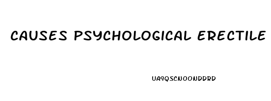 Causes Psychological Erectile Dysfunction