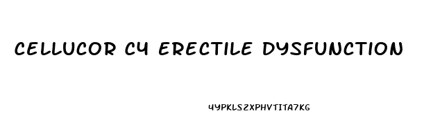 Cellucor C4 Erectile Dysfunction