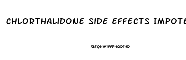 Chlorthalidone Side Effects Impotence