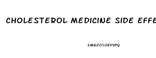 Cholesterol Medicine Side Effects Impotence