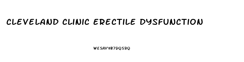 Cleveland Clinic Erectile Dysfunction