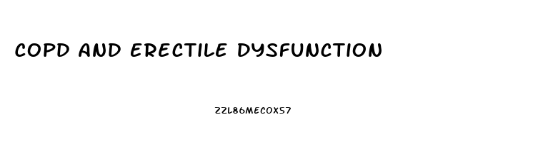 Copd And Erectile Dysfunction