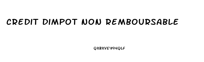 Credit Dimpot Non Remboursable