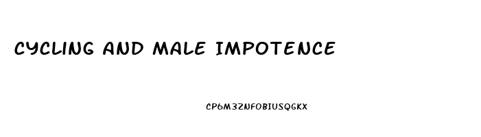 Cycling And Male Impotence