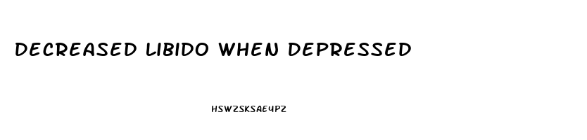 Decreased Libido When Depressed
