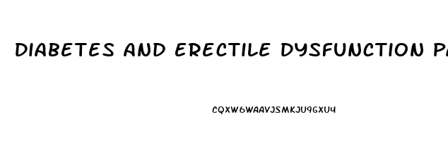 Diabetes And Erectile Dysfunction Pathophysiology