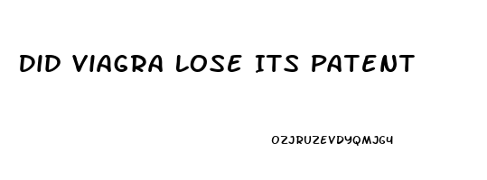 Did Viagra Lose Its Patent