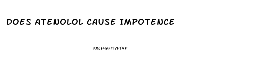 Does Atenolol Cause Impotence