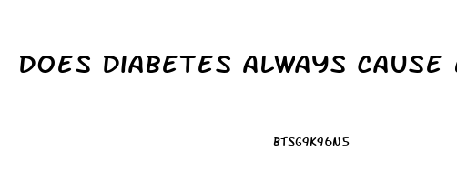 Does Diabetes Always Cause Erectile Dysfunction