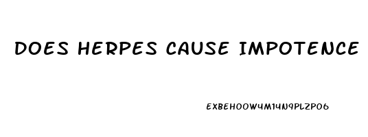 Does Herpes Cause Impotence