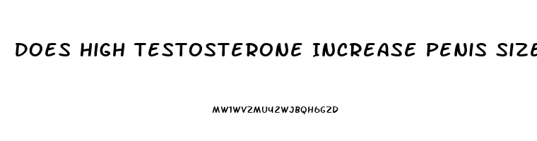 Does High Testosterone Increase Penis Size