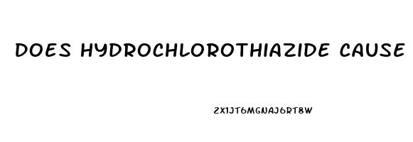 Does Hydrochlorothiazide Cause Impotence