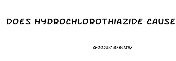 Does Hydrochlorothiazide Cause Impotence