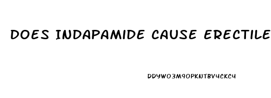 Does Indapamide Cause Erectile Dysfunction