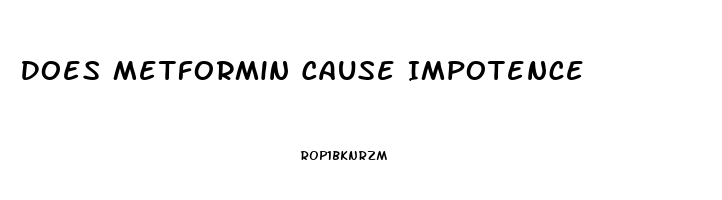 Does Metformin Cause Impotence