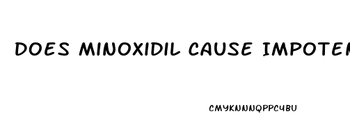 Does Minoxidil Cause Impotence