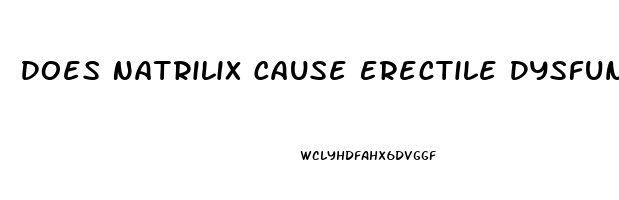 Does Natrilix Cause Erectile Dysfunction