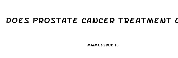 Does Prostate Cancer Treatment Cause Impotence