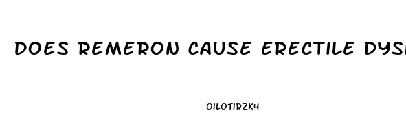 Does Remeron Cause Erectile Dysfunction