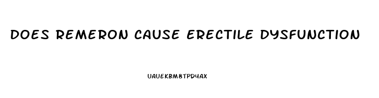 Does Remeron Cause Erectile Dysfunction