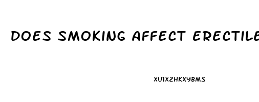 Does Smoking Affect Erectile Dysfunction