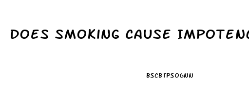 Does Smoking Cause Impotence