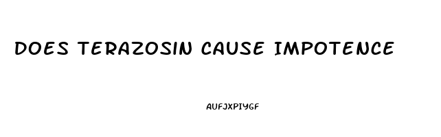 Does Terazosin Cause Impotence