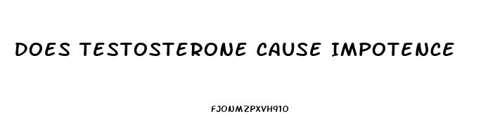 Does Testosterone Cause Impotence