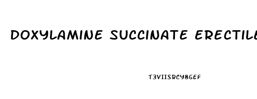 Doxylamine Succinate Erectile Dysfunction