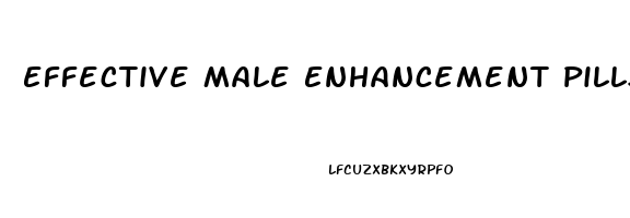 Effective Male Enhancement Pills