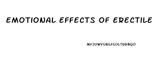 Emotional Effects Of Erectile Dysfunction