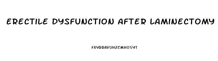 Erectile Dysfunction After Laminectomy