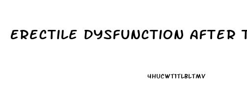 Erectile Dysfunction After Testicular Cancer