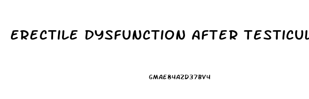 Erectile Dysfunction After Testicular Cancer