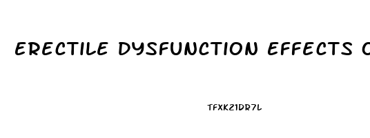 Erectile Dysfunction Effects On Relationships