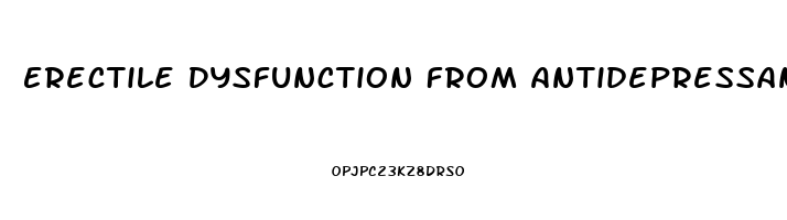 Erectile Dysfunction From Antidepressants