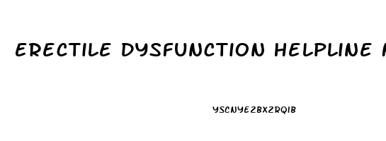 Erectile Dysfunction Helpline Number